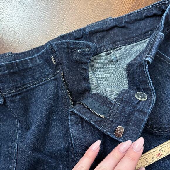 St John Sport Cropped Jeans Denim Capris Thick Stitch Boho Casual Y2K Sz 16 - Picture 5 of 7